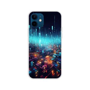 High Speed Data Abstract Phone Case - Flexi case, Apple - iPhone 12