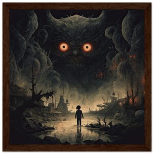 The Watcher Fantasy Monster Framed Print