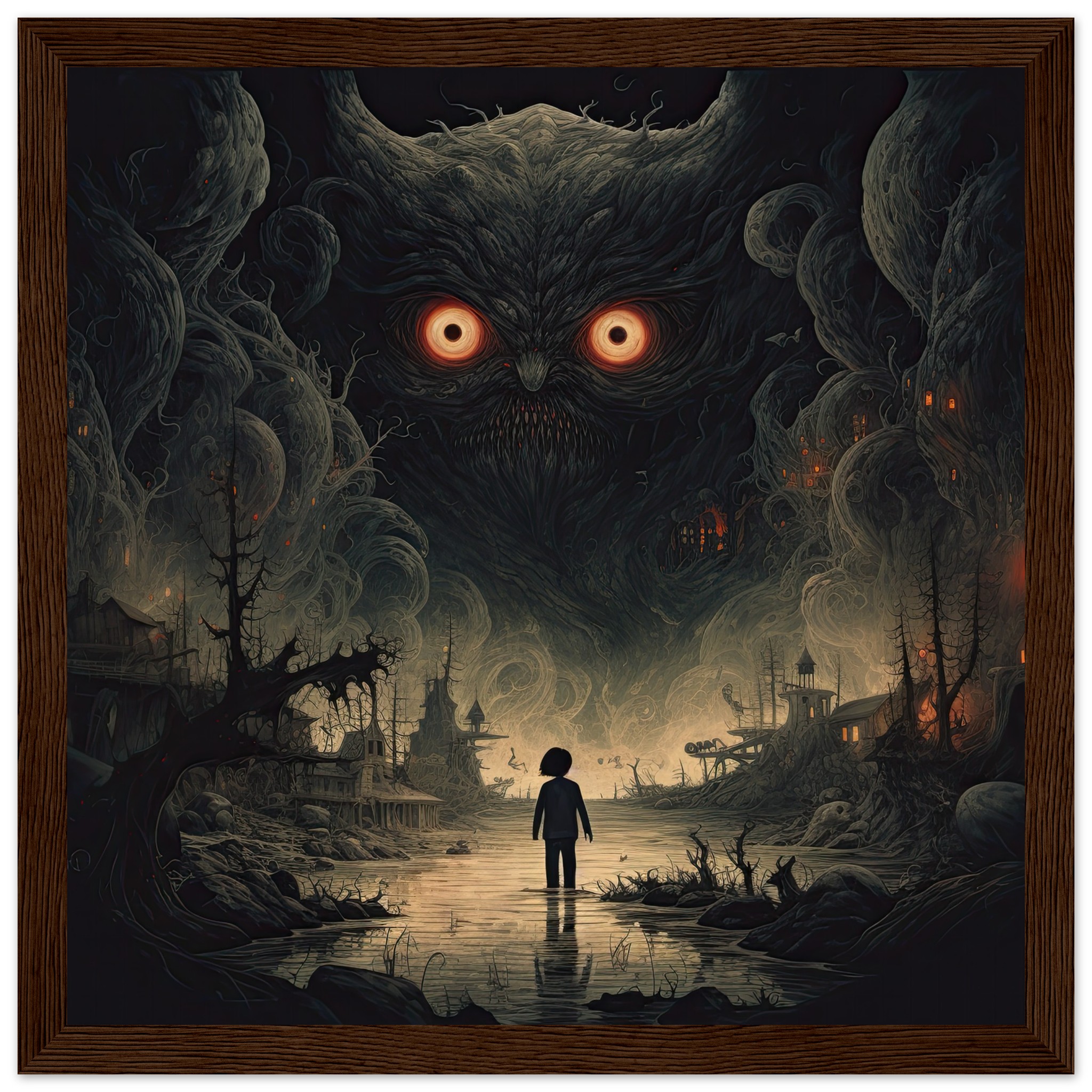 The Watcher Fantasy Monster Framed Print