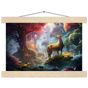 Incredible World - Art Print with Hanger - A4 21x29.7 cm / 8x12″, Natural wood wall hanger