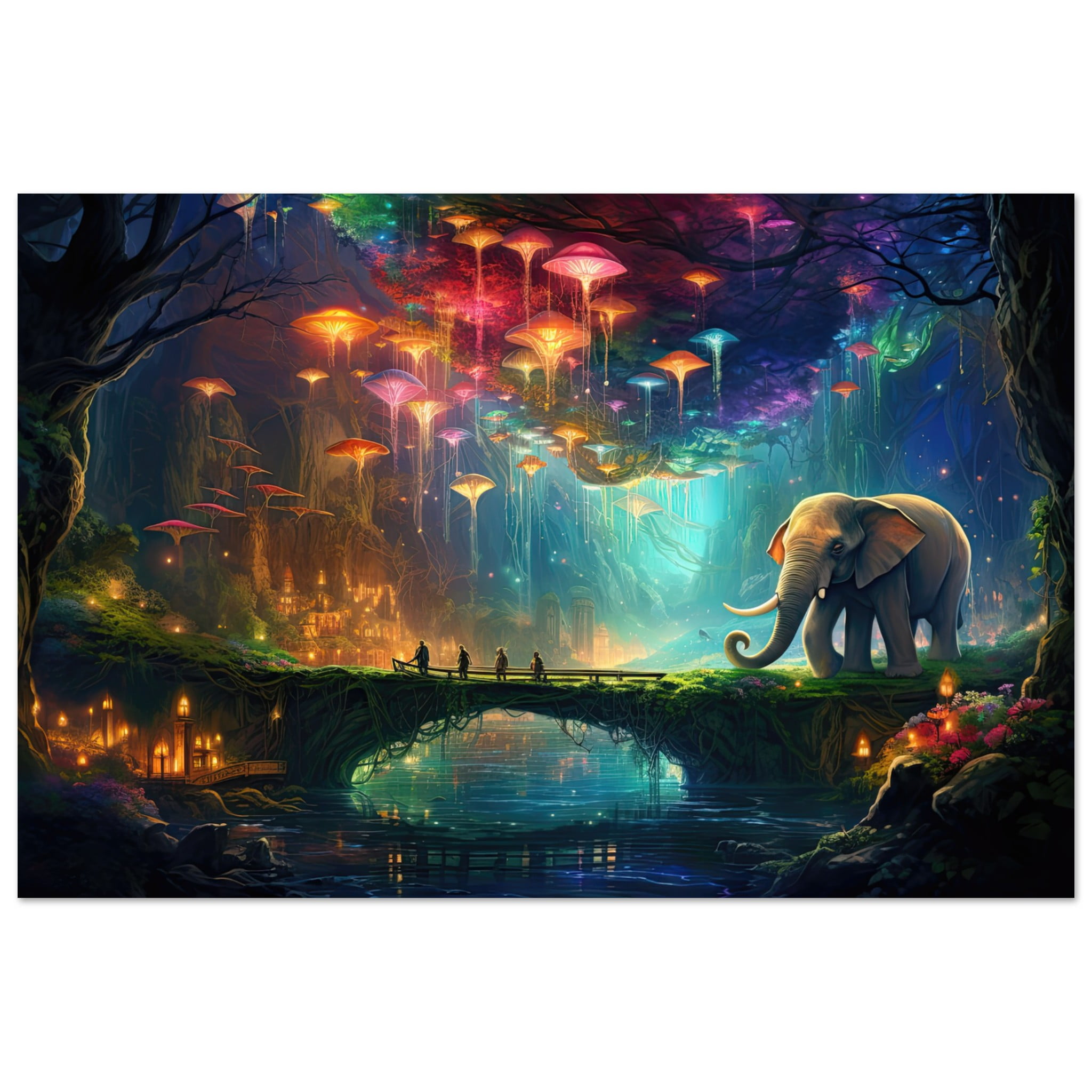 Elephant Cave of Wonder Metal Print - 20x30 cm / 8x12″