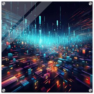 High Speed Data Acrylic Print - 60x60 cm / 24x24″