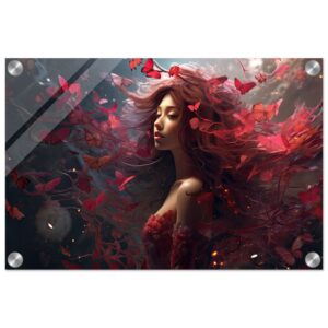Crimson Reverie Beautiful Acrylic Print - 30x45 cm / 12x18″