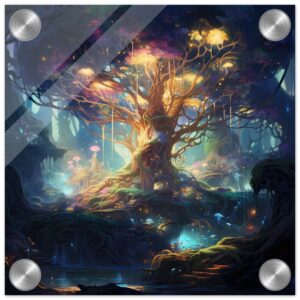 Magical Tree Kingdom Acrylic Print - 20x20 cm / 8x8″