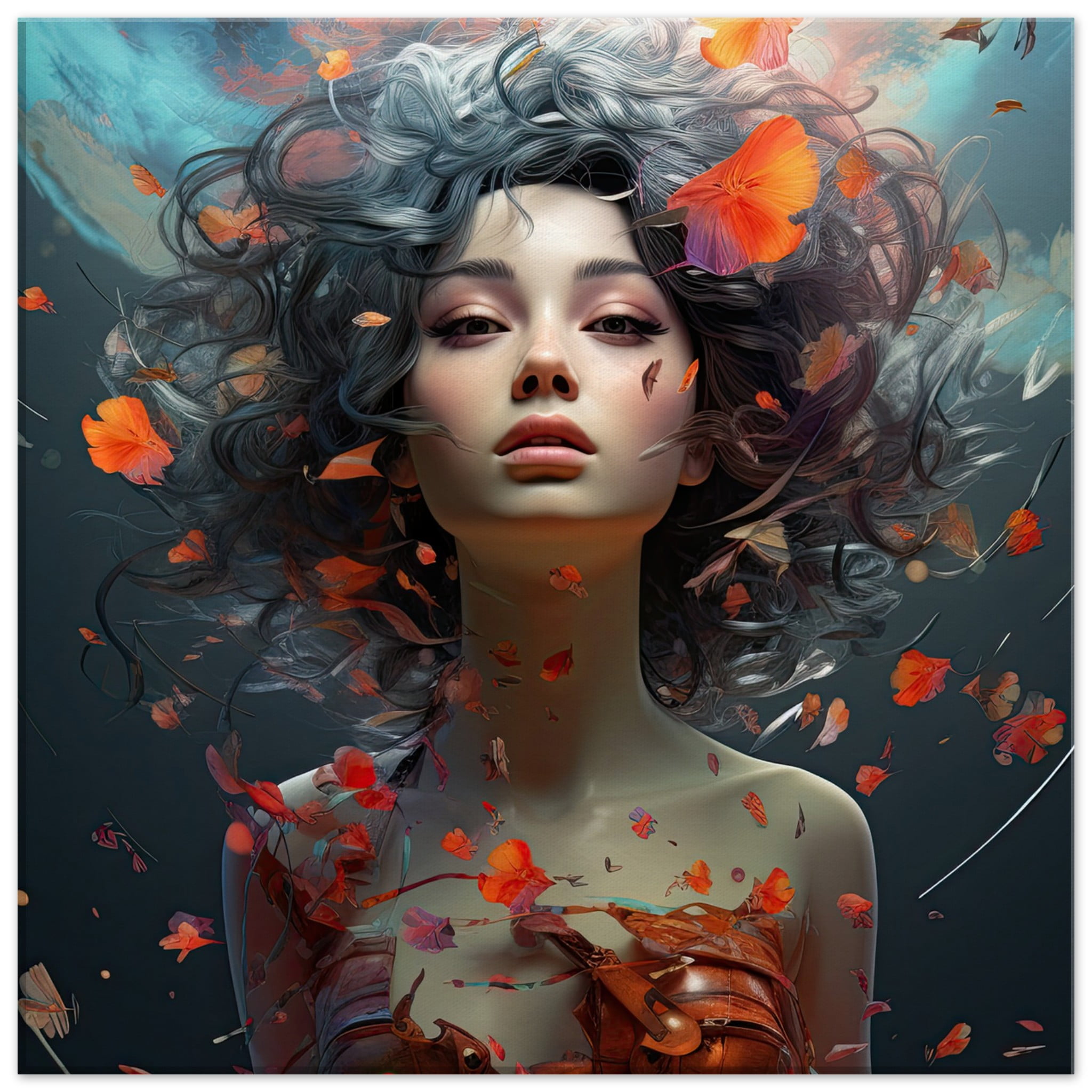 Digital Art – Girl Beautiful Abstract – Canvas Print