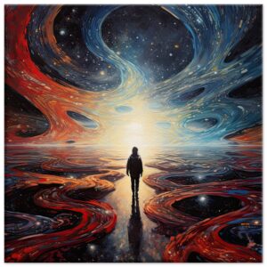 Infinity Abstract Art Canvas Print - 30x30 cm / 12x12″, Slim