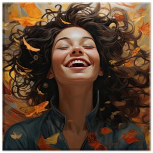 Pure Happiness Art Canvas Print - 20x20 cm / 8x8″, Slim