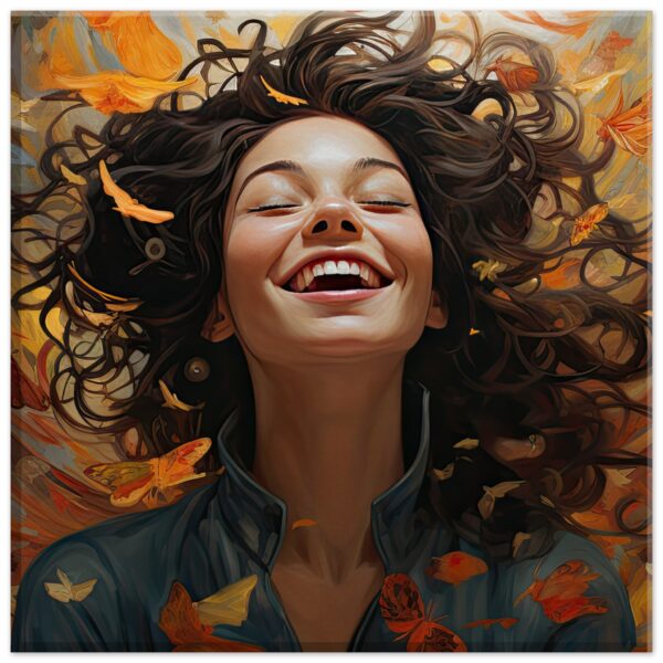 Pure Happiness Art Canvas Print - 20x20 cm / 8x8″, Slim