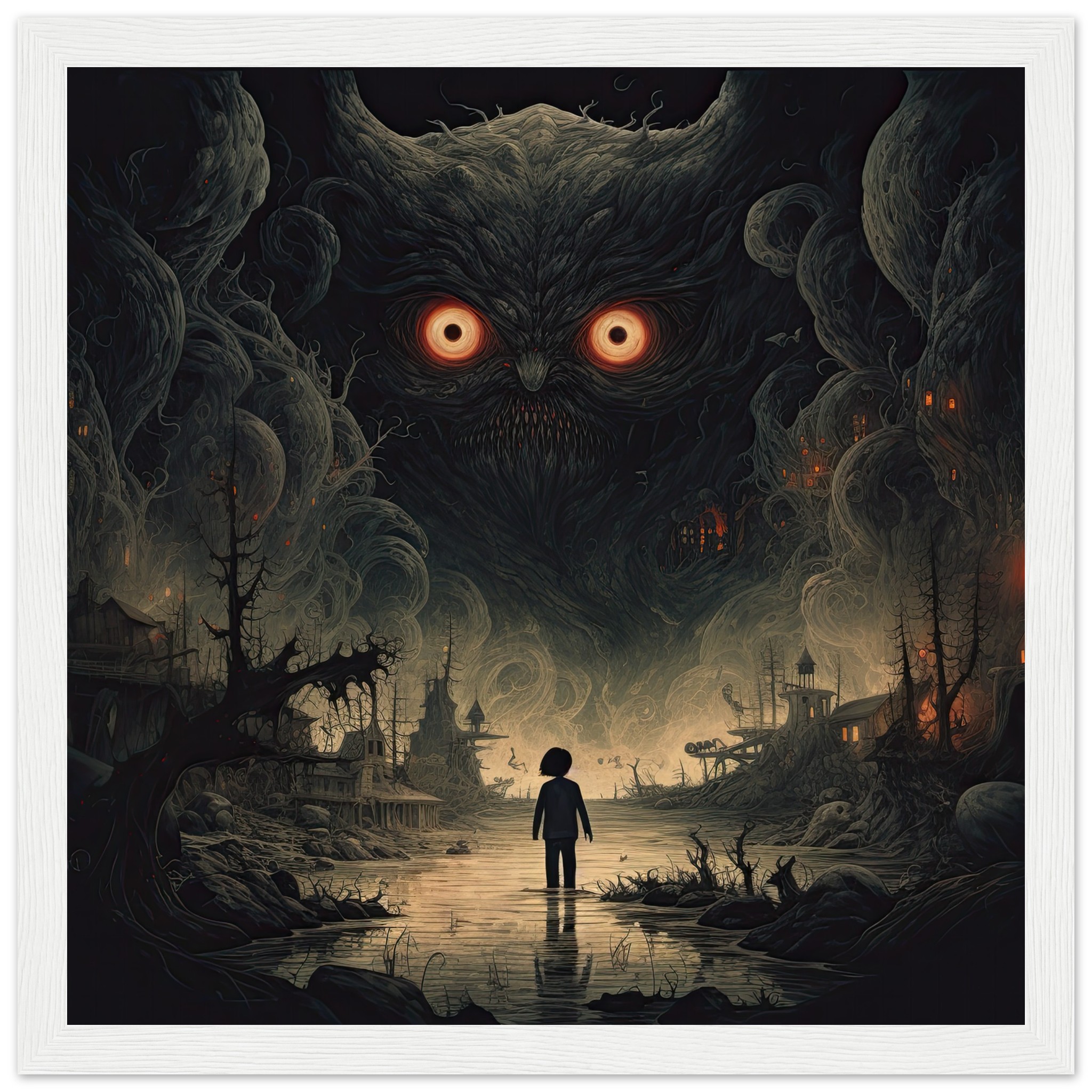 The Watcher Fantasy Monster Framed Print
