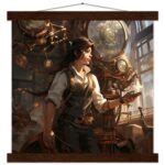 Steampunk Princess Art Print with Hanger