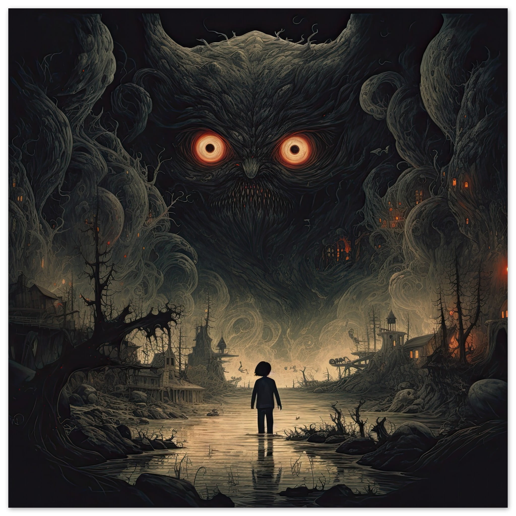 The Watcher Art Poster Print – 70×70 cm / 28×28″