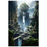 Sci-Fi Concept Art Metal Print