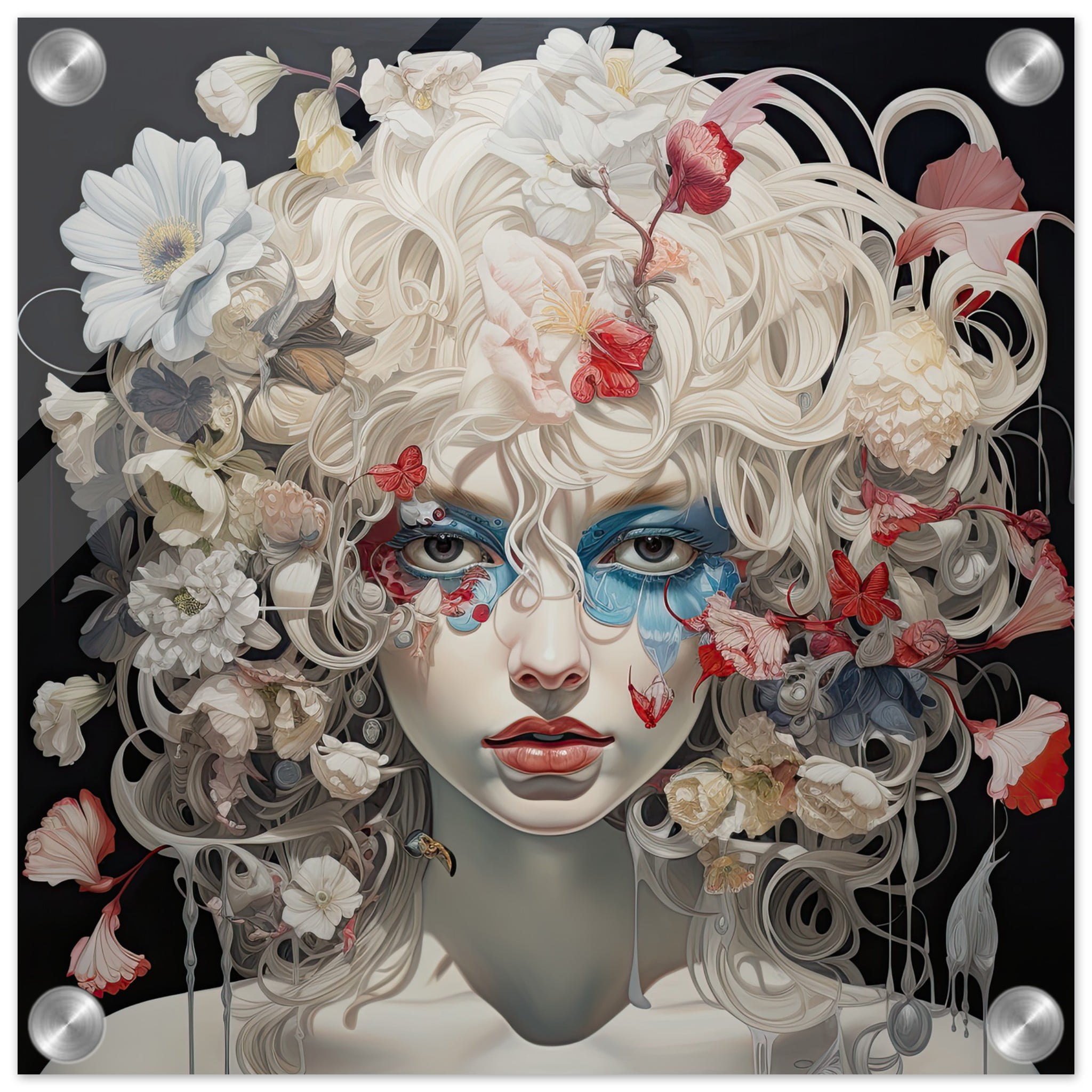 Flower Girl Art Acrylic Print – 30×30 cm / 12×12″