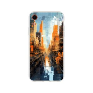 Abstract City Paint Splatter Phone Case - Flexi case, Apple - iPhone XR