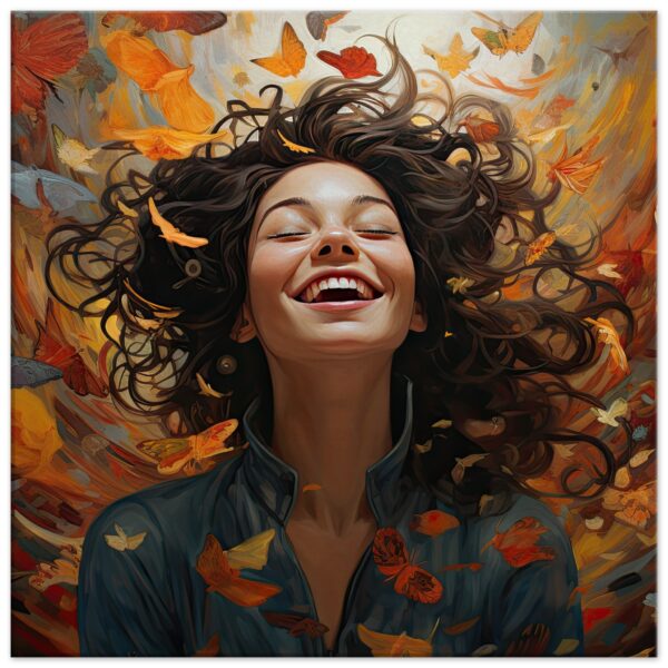 Pure Happiness Art Canvas Print - 60x60 cm / 24x24″, Thick