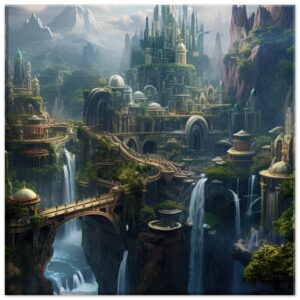 Elven Kingdom Canvas Print - 30x30 cm / 12x12″, Thick