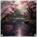 Secret Cherry Blossom Temple Acrylic Print