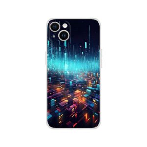 High Speed Data Abstract Phone Case - Flexi case, Apple - iPhone 14 Plus