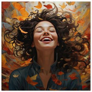 Pure Happiness Art Canvas Print - 40x40 cm / 16x16″, Slim