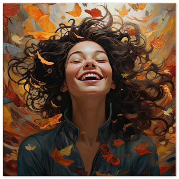 Pure Happiness Art Canvas Print - 40x40 cm / 16x16″, Slim