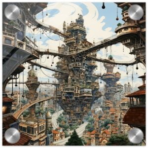 Surreal City Acrylic Print - 20x20 cm / 8x8″