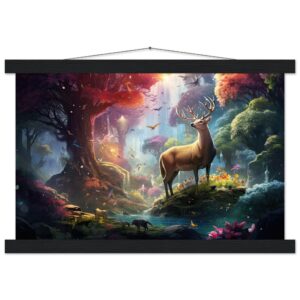 Incredible World - Art Print with Hanger - 30x45 cm / 12x18″, Black wall hanger