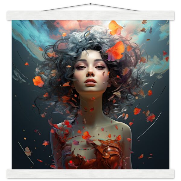 Digital Art - Girl Beautiful Abstract - Art Print with Hanger
