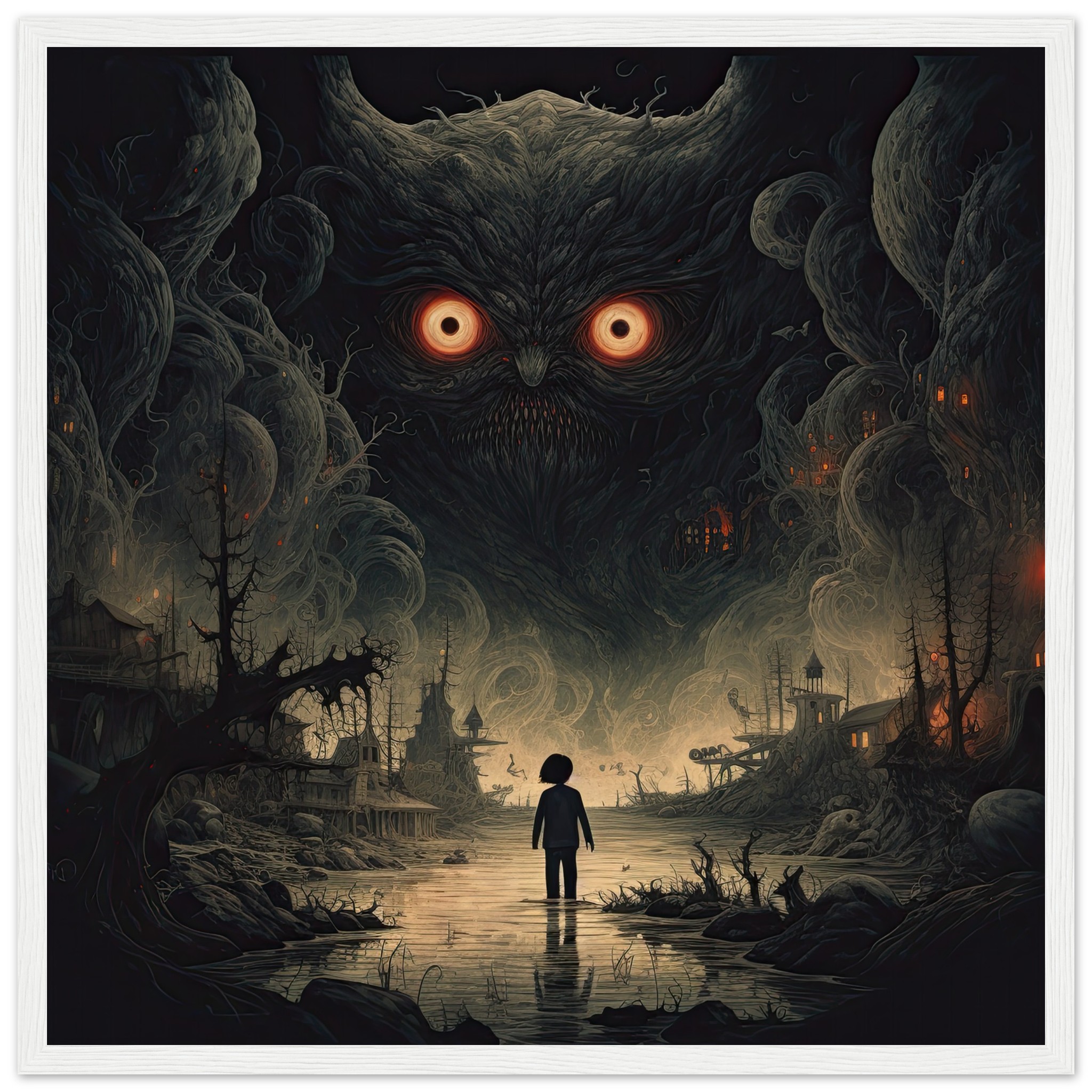 The Watcher Fantasy Monster Framed Print