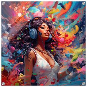 Music in Color Art Acrylic Print - 60x60 cm / 24x24″