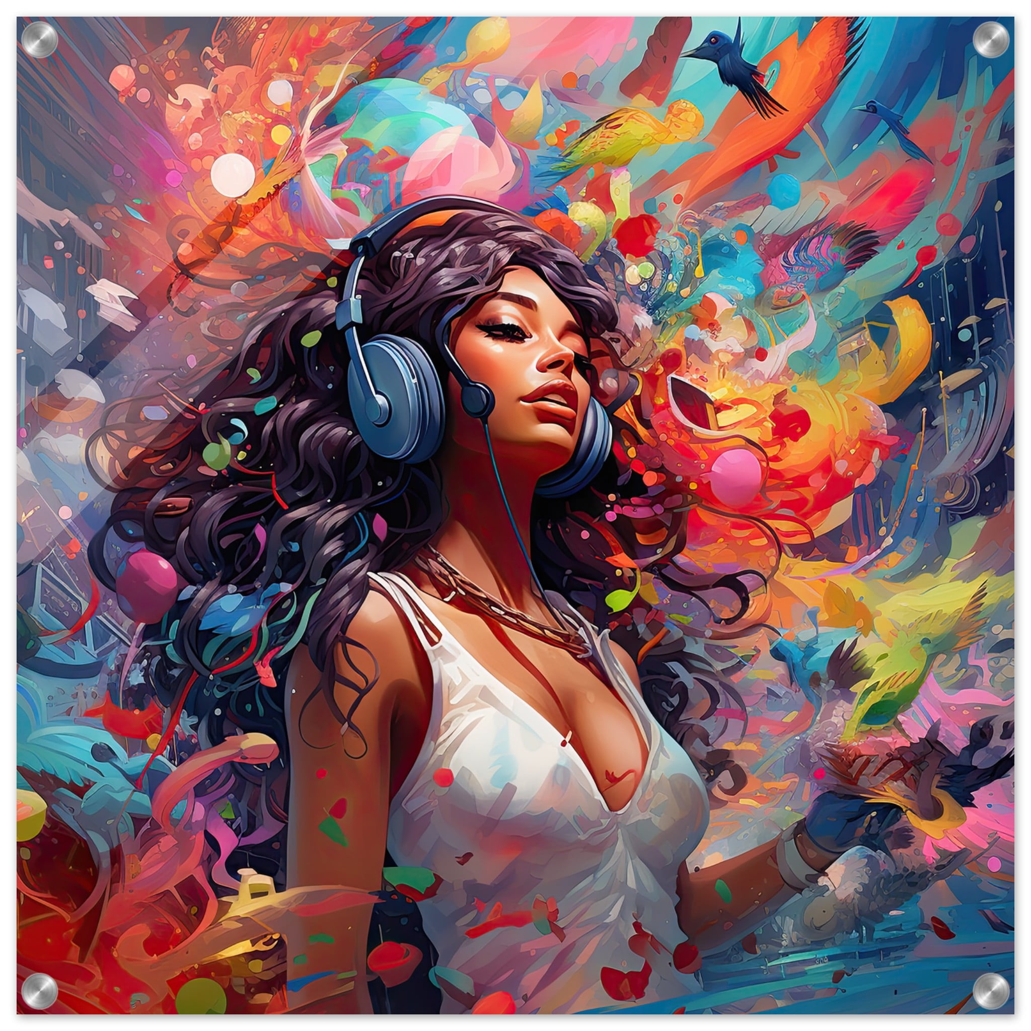 Music in Color Art Acrylic Print – 60×60 cm / 24×24″