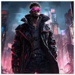 Cool Cyberpunk Dude Canvas Print