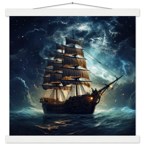 Fantastic Voyage Art Print with Hanger - 40x40 cm / 16x16″, White wall hanger