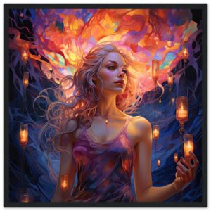 Lovely Lanterns and Colors Framed Print