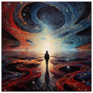 Infinity Abstract Art Canvas Print - 50x50 cm / 20x20″, Slim