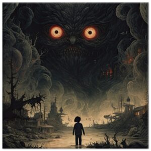 The Watcher Canvas Art Print - 30x30 cm / 12x12″, Thick