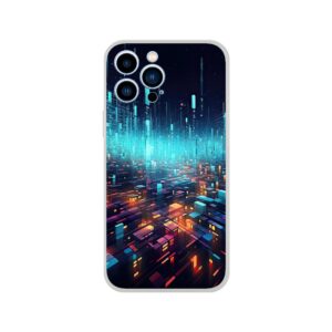 High Speed Data Abstract Phone Case - Flexi case, Apple - iPhone 13 Pro Max