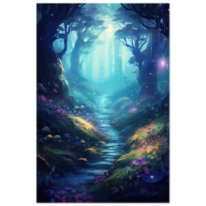 Path Through the Magic Forest Metal Print - 50x75 cm / 20x30″