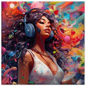 Music in Color Art Canvas Print - 30x30 cm / 12x12″, Slim