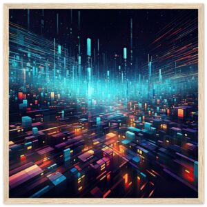 High Speed Data Abstract Framed Print