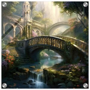 Bridge to the Kingdom of Paradise Acrylic Print - 40x40 cm / 16x16″