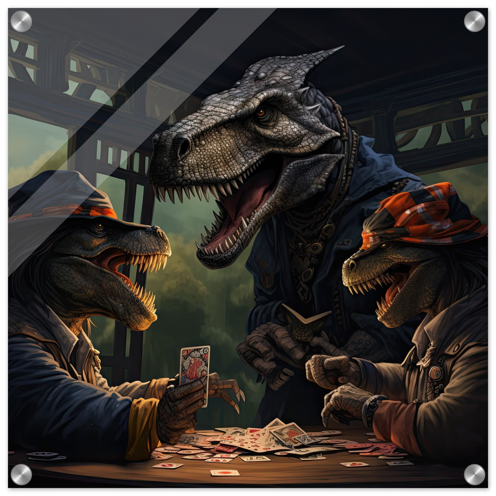 Tyrannosaurus Rex Poker Acrylic Print