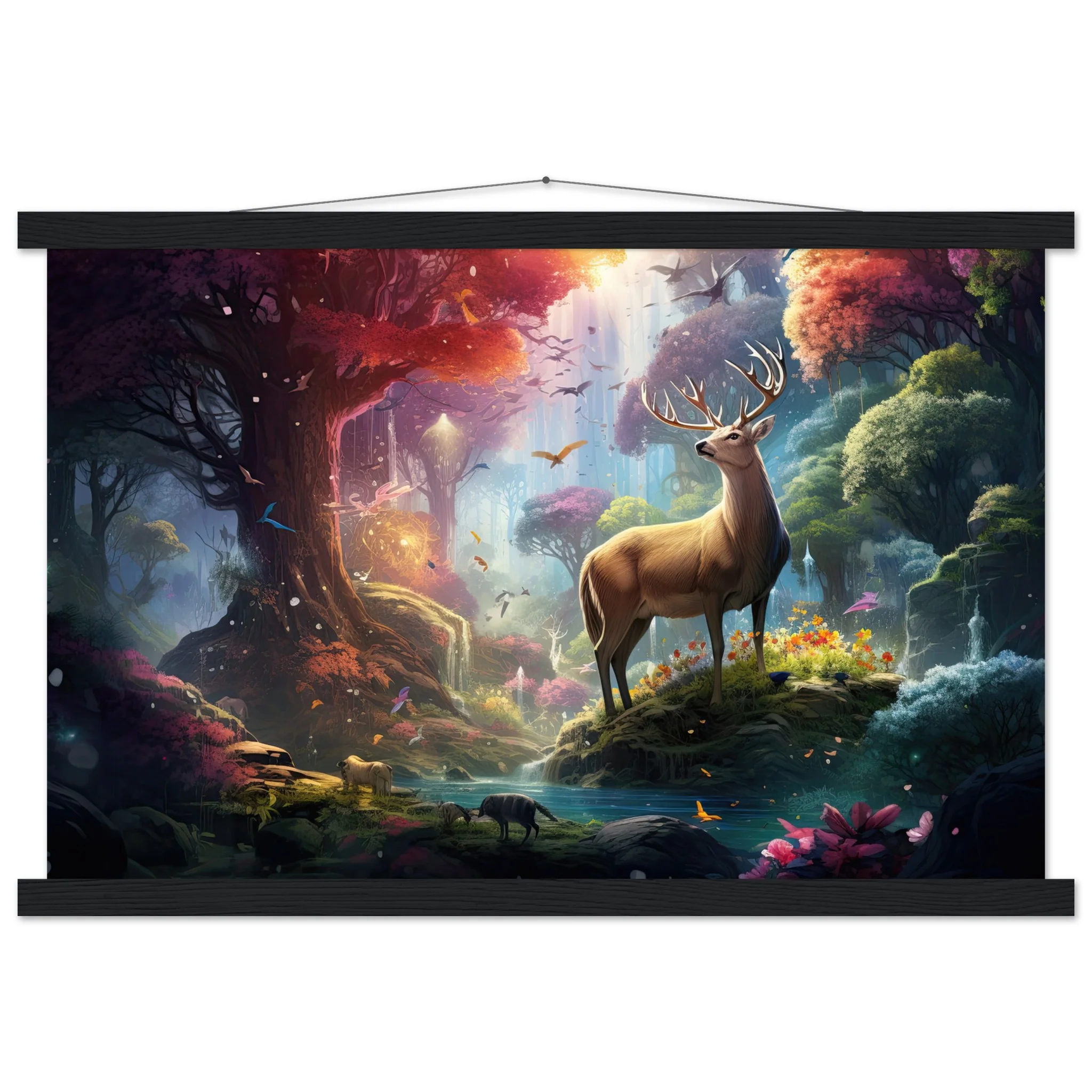 Incredible World - Art Print with Hanger - 40x60 cm / 16x24″, Black wall hanger