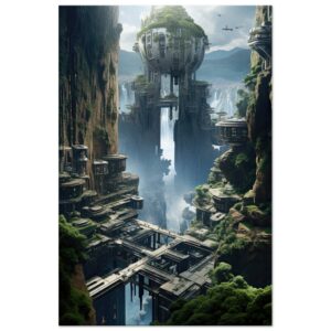 Sci-Fi Concept Art Canvas Print - Slim