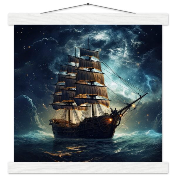 Fantastic Voyage Art Print with Hanger - 30x30 cm / 12x12″, White wall hanger