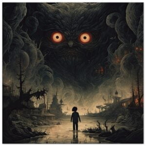 The Watcher Canvas Art Print - 60x60 cm / 24x24″, Slim