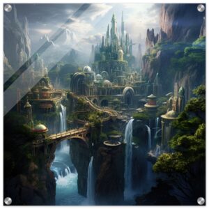 Elven Kingdom Acrylic Print - 60x60 cm / 24x24″