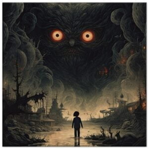 The Watcher Canvas Art Print - 40x40 cm / 16x16″, Slim
