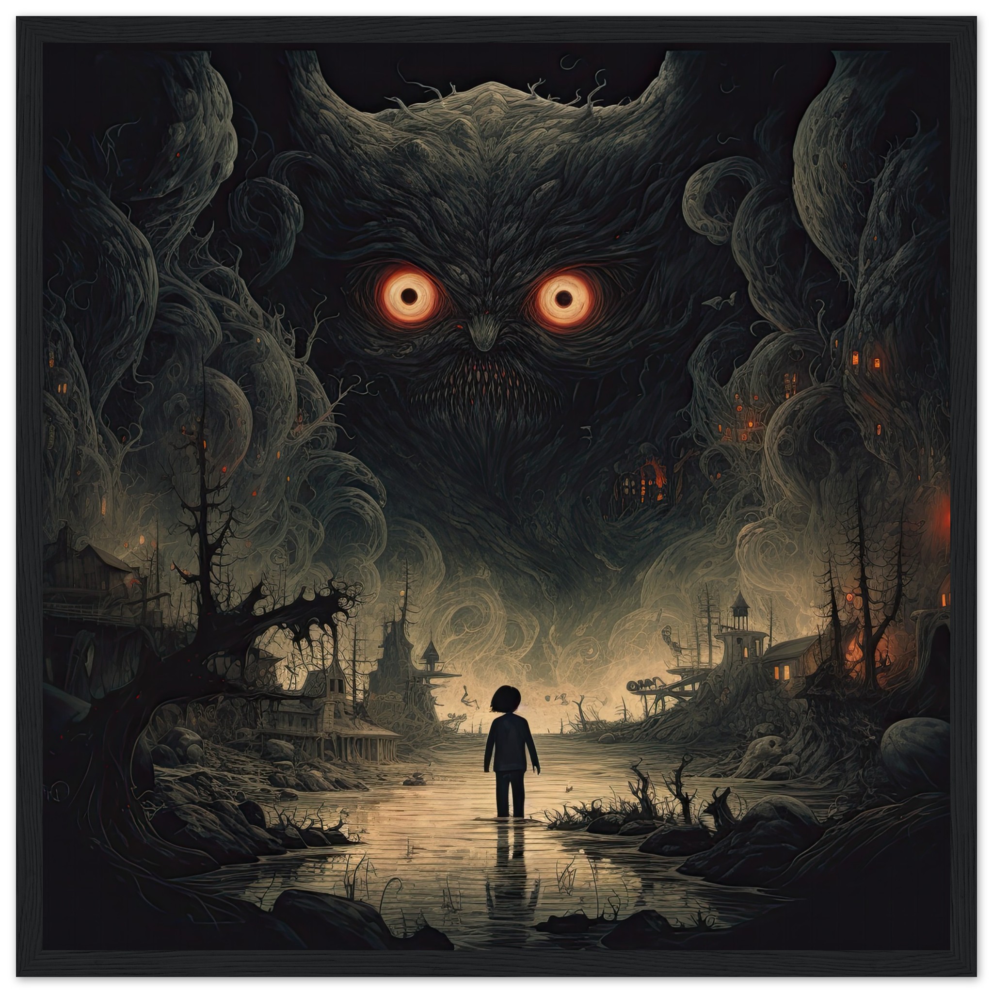 The Watcher Fantasy Monster Framed Print