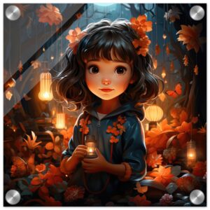 Enchanted World - Girl - Acrylic Print - 30x30 cm / 12x12″