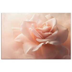 White Pink Rose Canvas Print